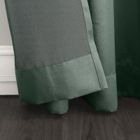 Sun Zero Barrow Energy Saving Rod Pocket Window Curtains 54 X 95 Everglade Green Set Of 2