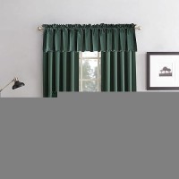 Sun Zero Barrow Energy Saving Rod Pocket Window Curtains 54 X 84 Everglade Green Set Of 2