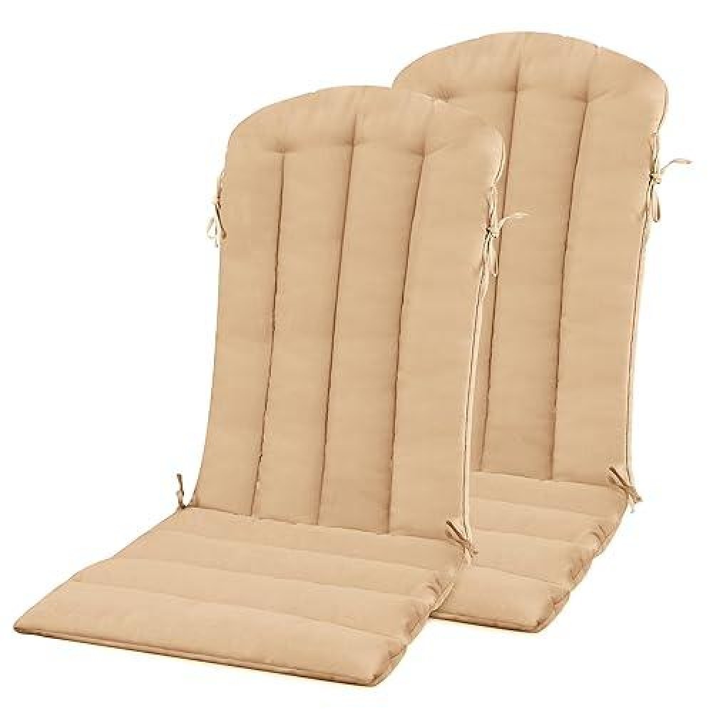 Yefu Adirondack Chair Cushion Thin Rocking Chair Cushions With Straps Set Of 2 Folding Patio Chair Pad For Indoor And Outdoor