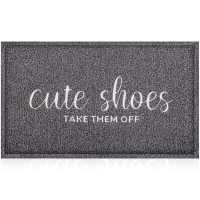 Door Mat Cute Shoes Take Them Off Welcome Mat Entryway Front 24X 36 Mats With Rubber Backing Mat Out Door Indoor Mat Non Sli