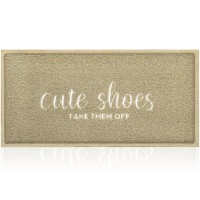 Outdoor Welcome Mat For Funny Outside Home Entry Mats Cute Shoes Take Them Off Entryway Large 18 X 47 Inch For Bedroom Shoe Scra