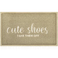 Cute Shoes Take Them Off Outdoor Door Mats With Rubber Backing Indoor Doormat For Home Entryway Entrance Farmhouse Non Slip Mat