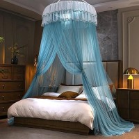 Kertnic Mosquito Net Bed Canopy For Girls Princess Canopy Bed Curtain Fine Sheer Mesh Dome Bed Canopies Kids Adults Lace Ten