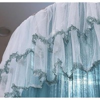 Kertnic Mosquito Net Bed Canopy For Girls Princess Canopy Bed Curtain Fine Sheer Mesh Dome Bed Canopies Kids Adults Lace Ten