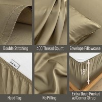 Bella Coterie Luxury Cal King Bamboo Sheet Set Organically Grown Ultra Soft Cooling For Hot Sleepers 18 Deep Pocket