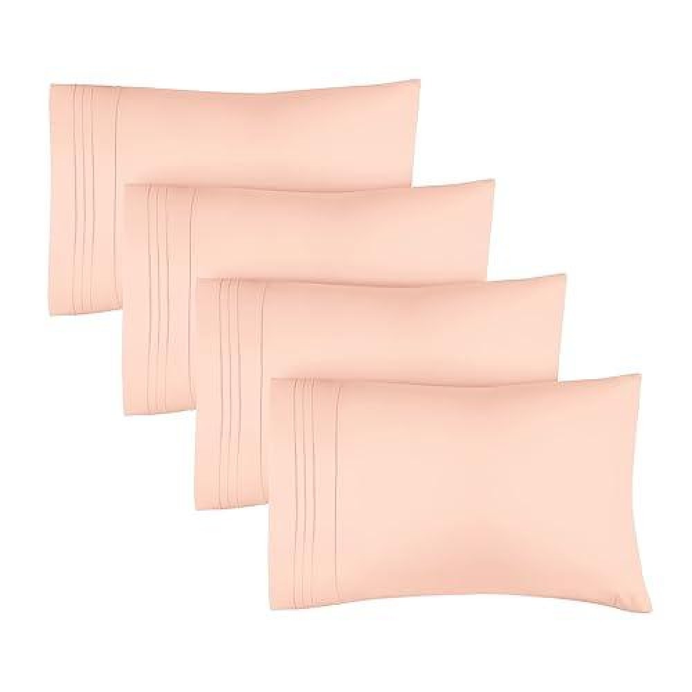 Cgk Unlimited King Size Microfiber Pillowcase Set Lavender Pink 4 Pieces