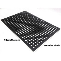 Uniboho Outdoor Rubber Floor Mats Anti Slip Commercial Resturant Kitchen Mat Rubber Drainage Mat 35X24 Inch Heavy Duty Mat For G