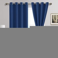 Jiuzhen Blackout Curtains With Tiebacksthermal Insulated Light Blocking And Noise Reducing Grommet Curtain Drapes For Bedroom