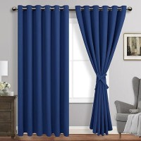 Jiuzhen Blackout Curtains With Tiebacksthermal Insulated Light Blocking And Noise Reducing Grommet Curtain Drapes For Bedroom