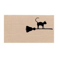 Theodore Magnus Natural Coir Doormat With Nonslip Backing 17 X 30 Outdoorindoor Halloween Door Mat Whiskered Witch