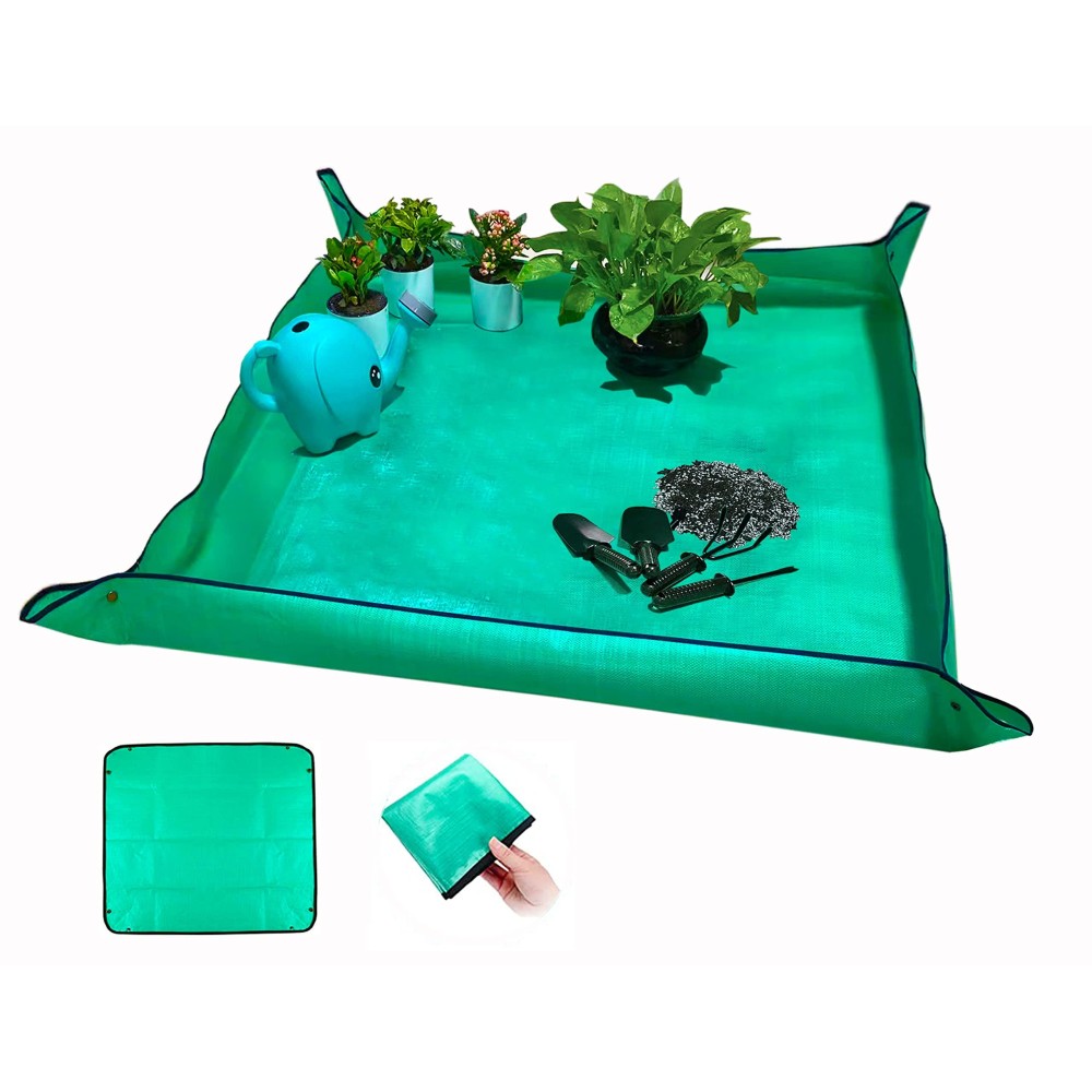 Biuwing Plant Repotting Mat Waterproof Transplanting Mat Foldable Indoor Succulent Potting Mat For Garden Portable Gardening Ma