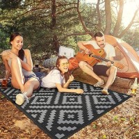 Genimo Outdoor Rugs 3X5 Waterproof Reversible Mats Outdoor Area Rug Plastic Outside Carpet Eeometric Rv Mat For Patio Campin