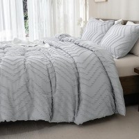 Andency King Comforter Silver Grey Boho Grey Soft Warm Bedding Comforter Sets For King Size Bed Set 3 Pieces Gray Cute Chevron