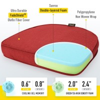 Sunrox Gel Memory Foam Chair Cushions Fadeshield Water Stainresistant Durable Reversible Seat Cushion Pads With Ties For Ind