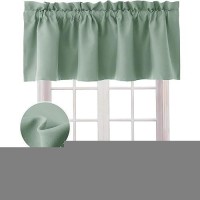 Hiasan Valance Curtains For Kitchen Blackout Thermal Insulated Solid Window Curtain Valance Light Sage 52 X 18 Inches 1 Panel