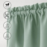 Hiasan Valance Curtains For Kitchen Blackout Thermal Insulated Solid Window Curtain Valance Light Sage 60 X 18 Inches 1 Panel