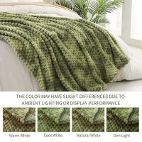 Exclusivo Mezcla Twin Size Soft Fleece Blanket  60X80 Inches 3D Clouds Stylish Jacquard Velvet Blanket For Bed  Cozy Soft Lightweight For All Season  Tie-Dye Olive Green Blanket