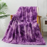 Exclusivo Mezcla Extra Large Soft Fleece Throw Blanket 50X70 Inches 3D Clouds Stylish Jacquard Throw Blanket For Couch Cozy So