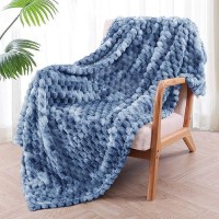 Exclusivo Mezcla Extra Large Soft Fleece Throw Blanket 50X70 Inches 3D Clouds Stylish Jacquard Throw Blanket For Couch Cozy So