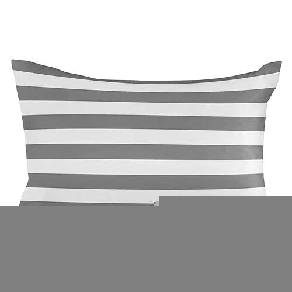 Lumbar Throw Pillow Covers 12X20 Outdoor Waterproof Pillow Covers For Patio Furniture Grey White Stripes Decorative Throw Pillow