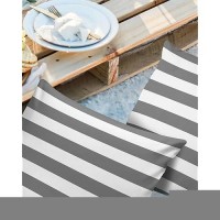 Alageo Outdoor Waterproof Pillow Covers For Patio Furniture Grey And White Stripes Decorative Throw Pillow Cover Solid Striped P