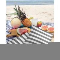 Alageo Outdoor Waterproof Pillow Covers For Patio Furniture Grey And White Stripes Decorative Throw Pillow Cover Solid Striped P