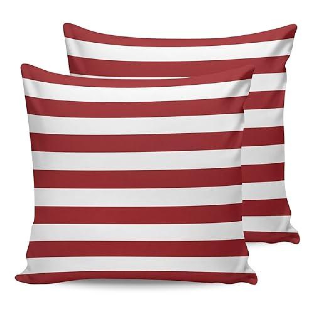 Outdoor Waterproof Pillow Covers For Patio Furniture Merry Christmas Decorative Throw Pillow Cover Red And White Stripes Pillowc