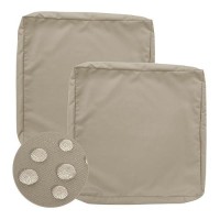 Gueglsa Outdoor Cushion Covers 24X22X4 Inch  Patio Seat Cushion Slipcovers Replacement  High Uv Resistant Chair Cushion Slip Cover  Set Of 2  Khaki