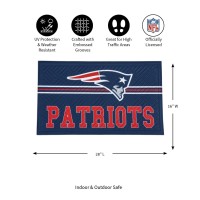 Team Sports America Nfl Entrance Doormat 28 X 16 Inches Embossed Cross Hatch Non Slip Backing Indoor And Outdoor Home