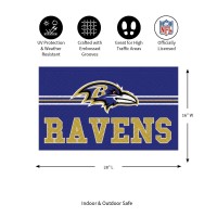 Team Sports America Nfl Entrance Doormat 28 X 16 Inches Embossed Cross Hatch Non Slip Backing Indoor And Outdoor Home