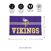 Team Sports America Nfl Entrance Doormat 28 X 16 Inches Embossed Cross Hatch Non Slip Backing Indoor And Outdoor Home