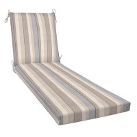 Honeycomb Outdoor Chaise 225 W X 70 L Stripe Taupe Patio Cushion