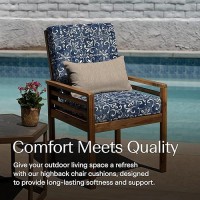 Honeycomb Outdoor Highback 21 W X 42 L Solarvie Grey Chair Cushion