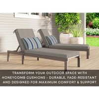 Honeycomb Outdoor Chaise 225 W X 70 L Heathered Solid Taupe Patio Cushion