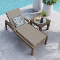 Honeycomb Outdoor Chaise 225 W X 70 L Heathered Solid Taupe Patio Cushion