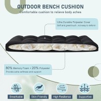 Downluxe Outdoor Bench Cushion For Patio Furniture Waterproof Tufted Overstuffed Porch Swing Cushions Memory Foam Outdoor Love