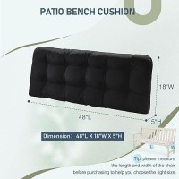 Downluxe Outdoor Bench Cushion For Patio Furniture Waterproof Tufted Overstuffed Porch Swing Cushions Memory Foam Outdoor Love