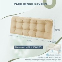 Downluxe Outdoor Bench Cushion For Patio Furniture Waterproof Tufted Overstuffed Porch Swing Cushions Memory Foam Outdoor Love