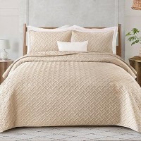 Exclusivo Mezcla Soft Quilt Set Twin Size 2 Pieces Lightweight Quilts Brich Beige Bedspreads Coverlets Bedding Set For All Seas