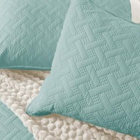 Exclusivo Mezcla Soft Quilt Set Twin Size 2 Pieces Lightweight Quilts Aqua Bedspreads Coverlets Bedding Set For All Seasons We