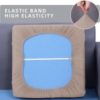 Hyha Waterproof Couch Cushion Covers  Magic Sofa Covers Washable  Stretch Sofa Seat Cushion Slipcovers  Waterproof Couch Covers For Sofa Pets (1 Cushion Sofa  Taupe)