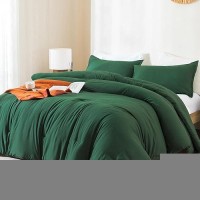 Andency California King Comforter Set Dark Emerald Green - 7 Pieces Bed In A Bag Cal King Bedding Comforter Sets  Summer Solid Soft Lightweight Comforter With Sheets  Pillowcases & Shams