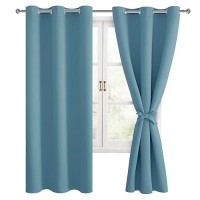 Hiasan Room Darkening Curtains For Bedroom Noise Reducing Energy Saving Blackout Window Curtain Panels Sewn With Tiebacks Se