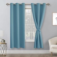 Hiasan Room Darkening Curtains For Bedroom Noise Reducing Energy Saving Blackout Window Curtain Panels Sewn With Tiebacks Se