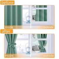 Hiasan Short Blackout Curtains For Bedroom Thermal Insulated Light Blocking Window Curtains For Living Room 2 Drape Panels