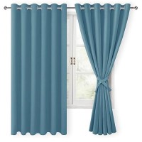 Hiasan Grommet Blackout Curtains For Bedroom 70 X 63 Inches Thermal Insulated Light Blocking Window Drapes For Living Room