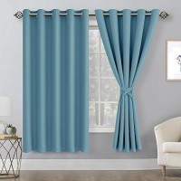 Hiasan Blackout Curtains For Bedroom 60 X 63 Inches Length Thermal Insulated Noise Reducing Window Curtains For Living Room