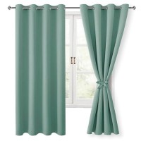 Hiasan Blackout Curtains For Bedroom 52 X 63 Inches Length Thermal Insulated Light Blocking Window Curtains For Living Room