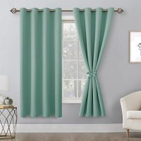 Hiasan Blackout Curtains For Bedroom 52 X 63 Inches Length Thermal Insulated Light Blocking Window Curtains For Living Room