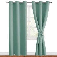 Hiasan Grommet Blackout Curtains For Bedroom 42 X 84 Inches Long Thermal Insulated Light Blocking Window Curtains For Livin